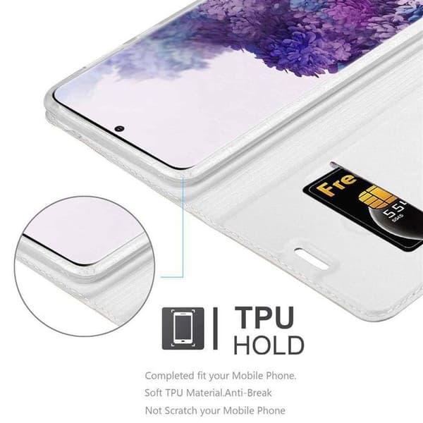 Flip-fodral för Samsung Galaxy S20 Klassisk Silver Plånbok Stötsäker Grå