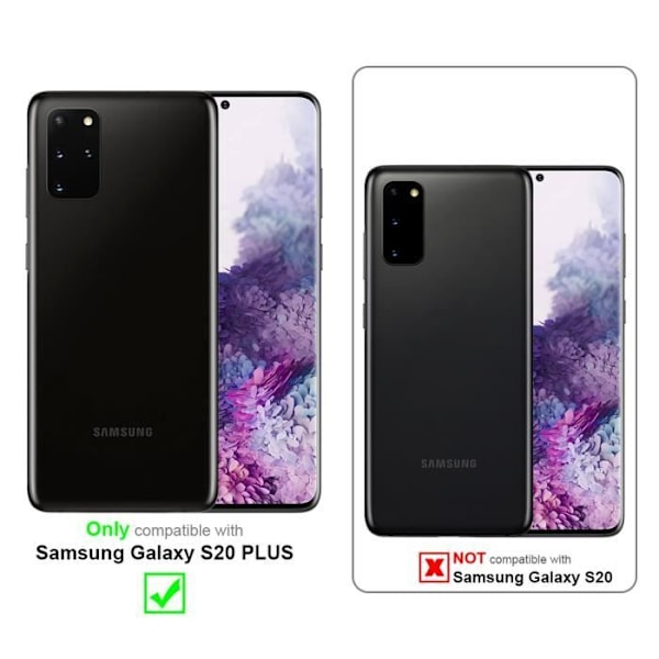 Etui för Samsung Galaxy S20 PLUS - CADORABO - Svart Brun - Syntetläder - Magnetstängning - Ställfunktion SVART BRUNT