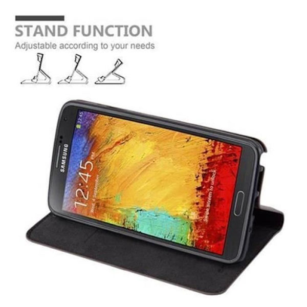 Samsung Galaxy NOTE 3 NEO Fodral i KAFFEBRUN från Cadorabo (INVISIBLE MAGNETIC CLOSURE Design) Helt skyddsfodral med
