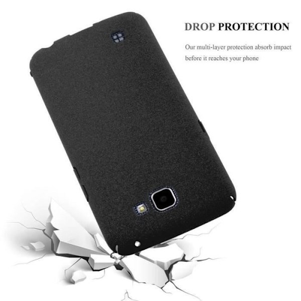 Coque - CADORABO - LG K4 2016 - Hård Skydd - Matt Design - Färg Svart Svart