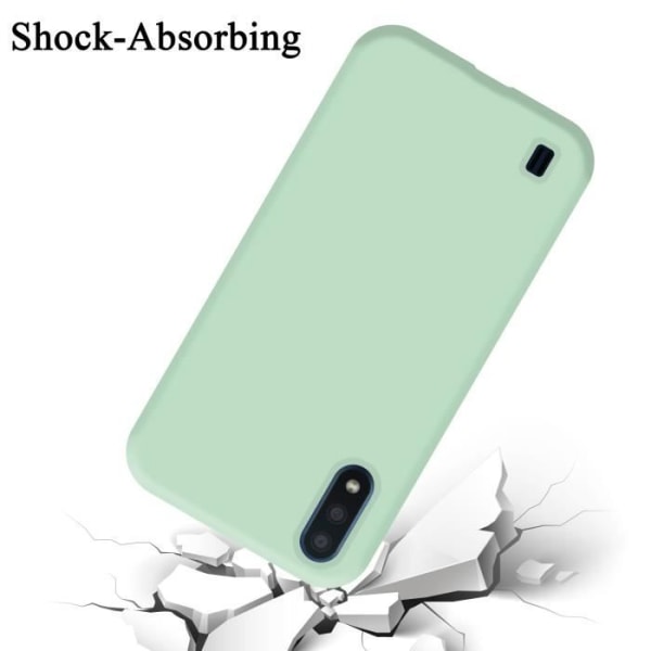 Fodral till Samsung Galaxy A01 i LIQUID LIGHT GREEN Cadorabo Cover Silikon TPU