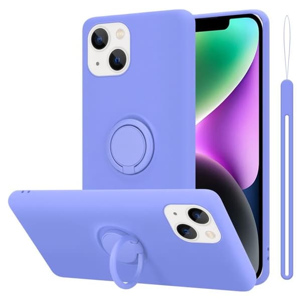 Skal för iPhone 14 PLUS i LIQUID LIGHT PURPLE Stötskydd Violett