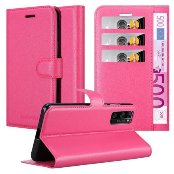Honor 30 Pro Fodral - CADORABO - Konstläder - Stativfunktion - 3 kortfack - Rosa Rosa
