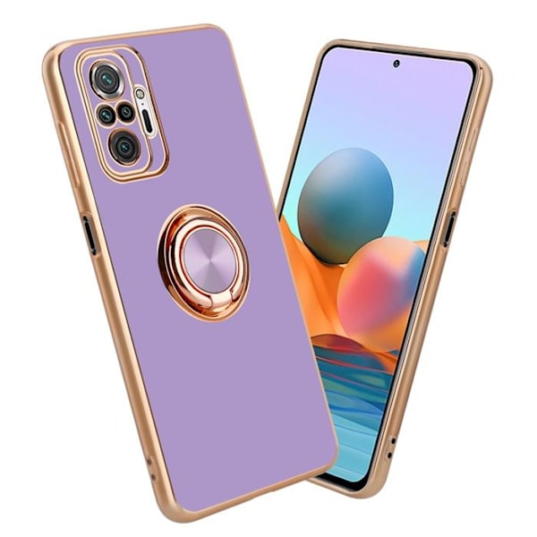 Hus för Xiaomi RedMi NOTE 10 PRO Fodral i Glättande Ljus Lila - Guld Etui Case Cover Silikon TPU flexibel med kameraskydd Lila
