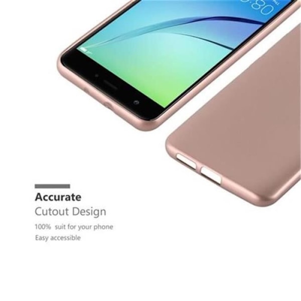 Huawei NOVA-fodral i METALLIC ROSE GOLD från Cadorabo (METALLIC MATTE Design) Ultratunt mjukt silikongel TPU-skydd med halkskydd