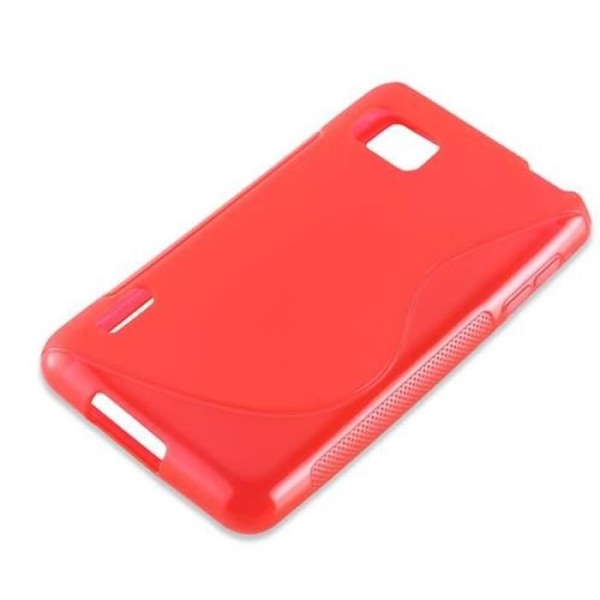 Skal skydd - CADORABO - LG OPTIMUS F3 - Silikon TPU - Röd - Stötabsorbent - Tunn design Röd