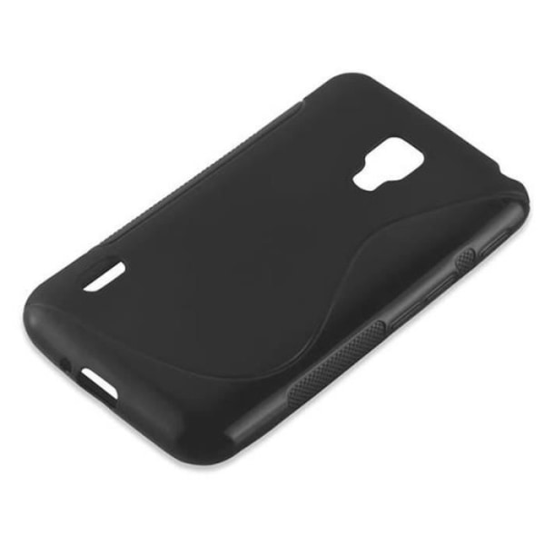 LG OPTIMUS L7 II fodral i JET BLACK från Cadorabo (Design -S-) Ultratunt mjukt silikongel TPU-fodral med anti-chock –