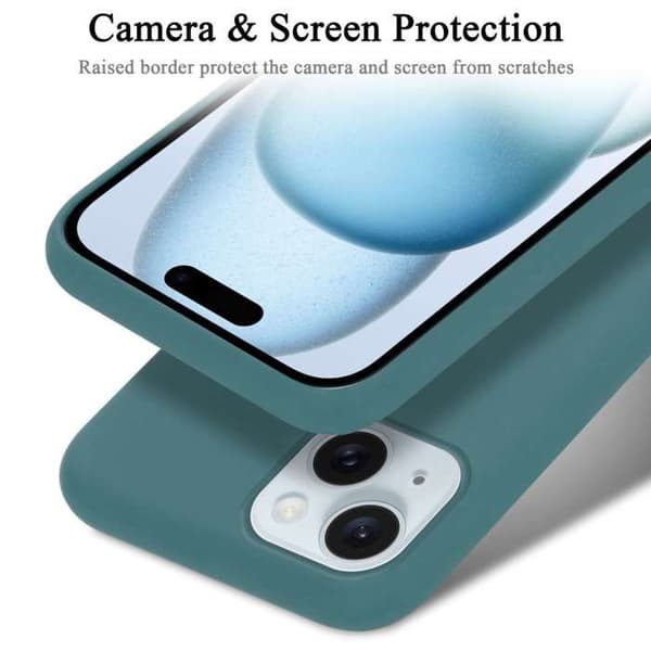 Skal för iPhone 15 PLUS Stötabsorberande i LIQUID GREEN Grön