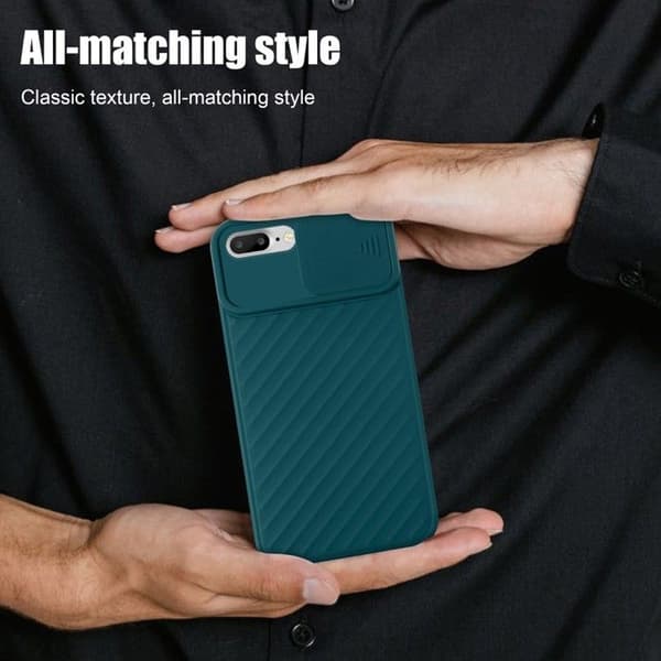 Skal för iPhone 7 PLUS / 7S PLUS / 8 PLUS i Matt Grön med skydd för kameran Grön