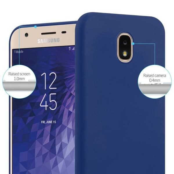 Skyddsfodral för Samsung Galaxy J3 2018 CANDY MÖRKBLOMMA Stötskydd Silikon Blå