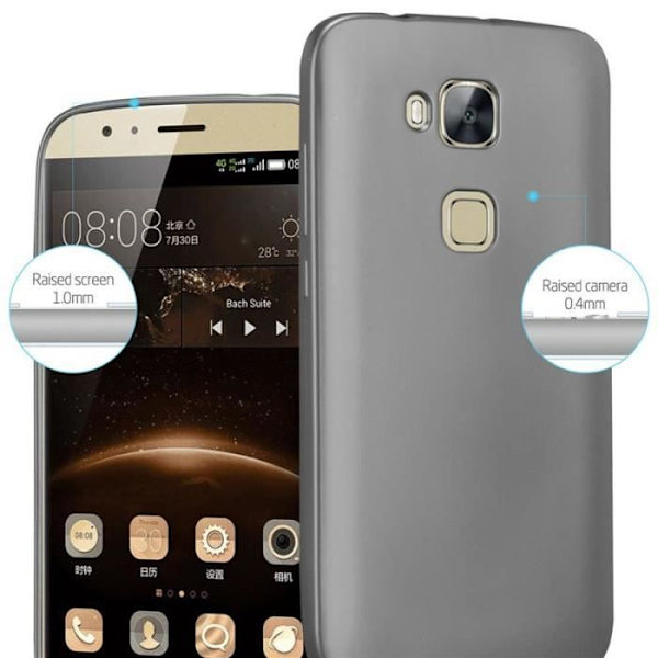 Cadorabo Fodral fungerar med Huawei G7 PLUS - G8 - GX8 i METALLIC GREY - Stötsäker och reptålig TPU silikonskydd - Ultra