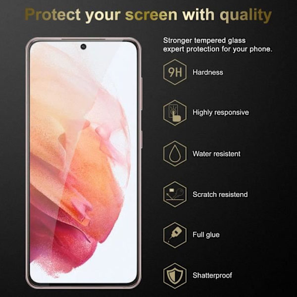 Skärm i härdat glas för Samsung Galaxy S22 PLUS Skyddsfilm i HÖGT TRANSPARENT härdat härdat glas Transparent