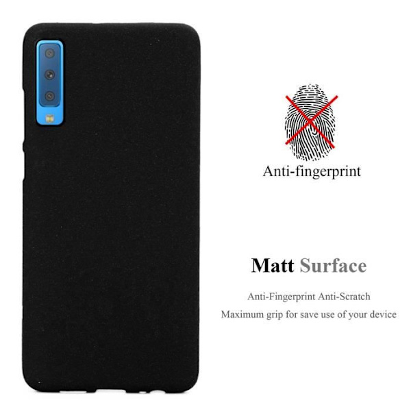 Skyddsfodral - CADORABO - Samsung Galaxy A7 2018 - TPU-silikon - Frost svart - Tunn och lätt design Frost Svart