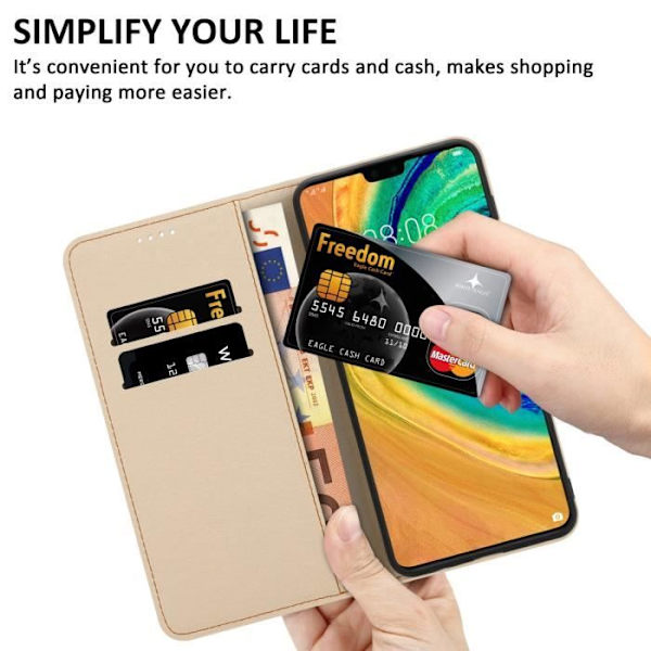 Fodral till Huawei MATE 30 - CADORABO - Flower Rain Fodral nr 6 - Svart - Halvstyv - Magnetisk - Smidig