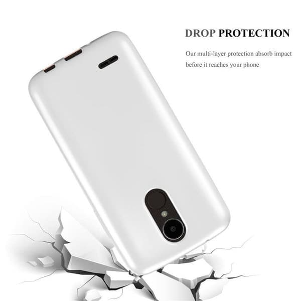 Skyddsfodral för LG K4 2017 Skyddsfodral i MATTSILVER Metallic Design Grå