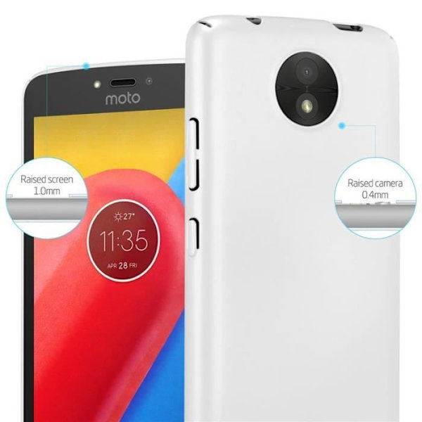Coque - CADORABO - Motorola MOTO C - Hårt skydd - Matt metallisk design - 1,2 mm tjocklek Grå