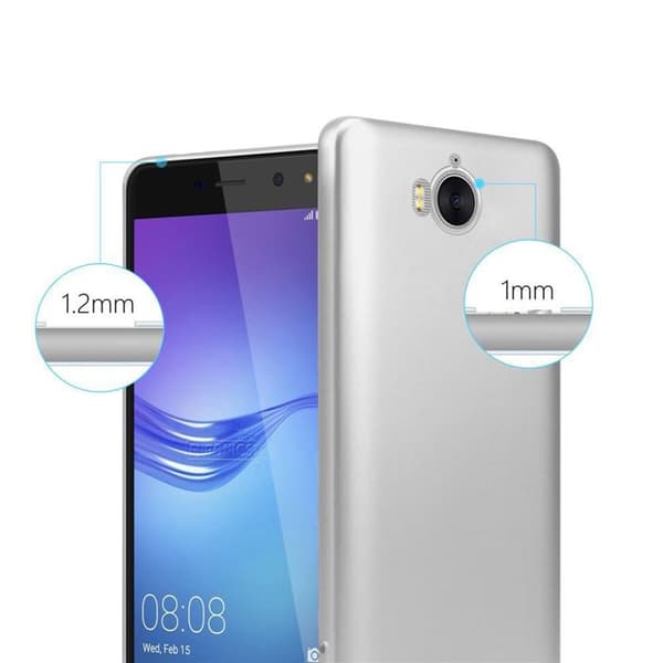 Skyddsfodral för Huawei Y5 2017 / Y6 2017 Skyddsfodral i MATTSILVER Metallic Design Grå