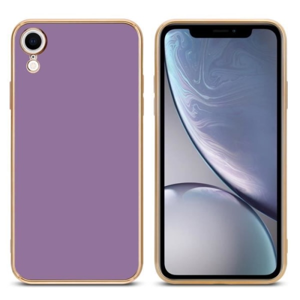 Fodral till Apple iPhone XR Fodral i glänsande lila - Guld Fodral Silikon TPU och kameraskydd