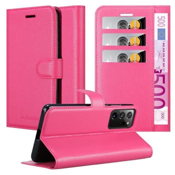 Fodral till Samsung Galaxy NOTE 20 PLUS i CANDY PINK Cadorabo Cover Protection magnetisk stängningsstödfunktion