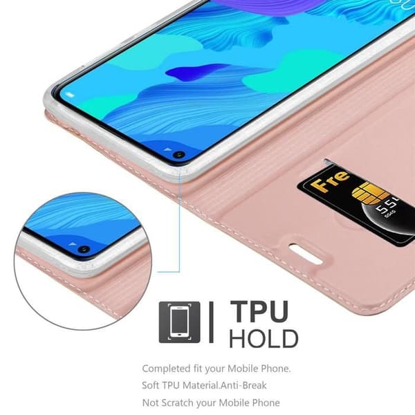 Flipfodral för Honor 20 / 20S / Huawei NOVA 5T i CLASSY GULD ROSÉ Plånbok Stötsäker Ros