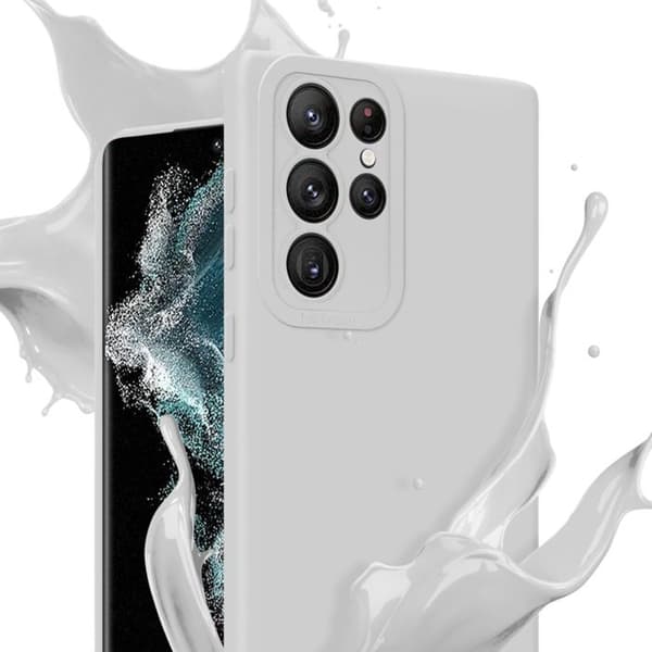 Skyddsfodral för Samsung Galaxy S22 ULTRA i FLUID VIT Stötsäker Vit