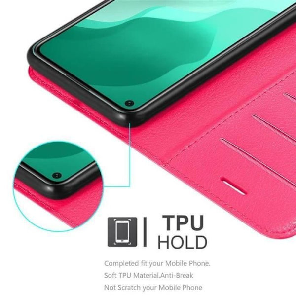 Fodral - CADORABO - Huawei Nova 7 Se - Läderimitation - Rosa - Stativfunktion Rosa