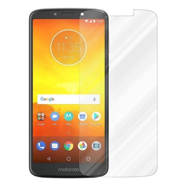 Skärmskyddsfilm - CADORABO - Motorola MOTO E5 - Härdat glas - 0,3 mm - Antistatisk Vit