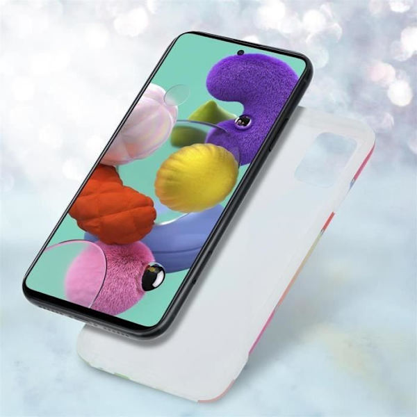 Fodral till Samsung Galaxy A51 5G - CADORABO - Rainbow Marble nr. 11 - Skyddssilikon TPU-fodral Regnbåge