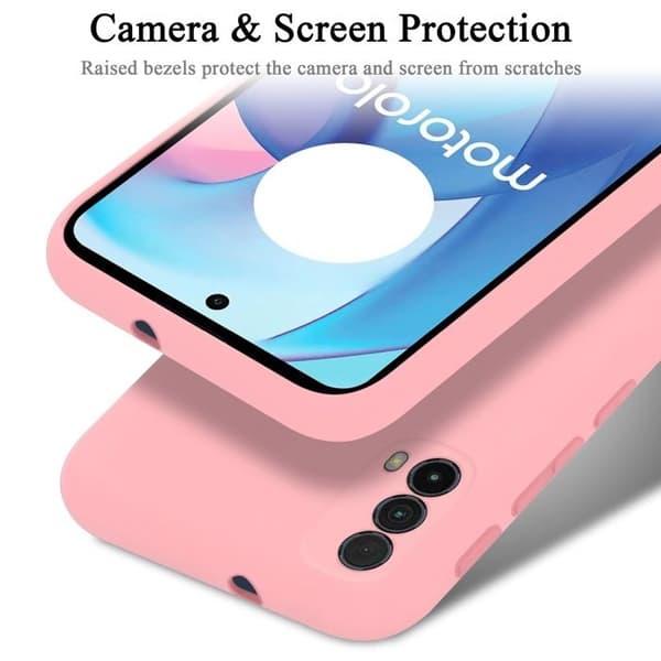 Skyddsskal för Motorola MOTO E20 / E30 / E40 Stötabsorberande i LIQUID PINK Ros