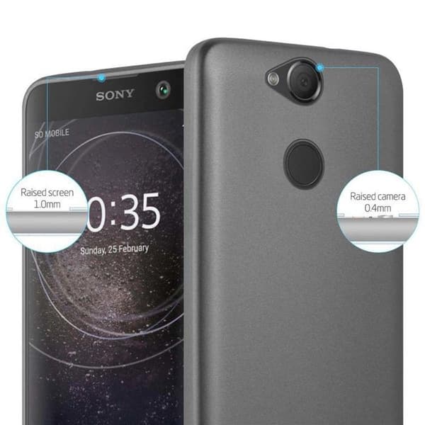 Skyddsskal för Sony Xperia XA2 Skyddsskal i MATTSILVER Metallic Design Grå