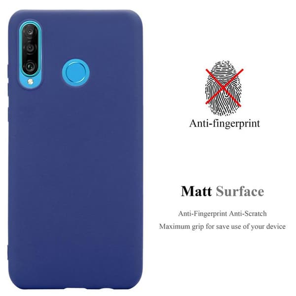 Skyddsfodral för Huawei P30 LITE CANDY MÖRKBLEU Stötskydd Silikon Blå
