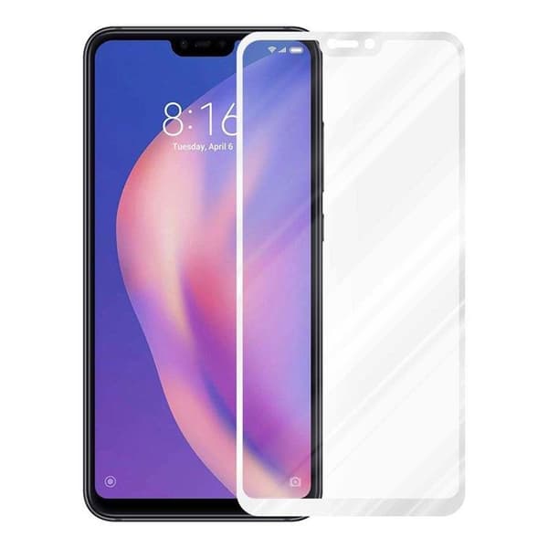 Helt härdat skärmskydd för Xiaomi Mi 8 LITE Vit