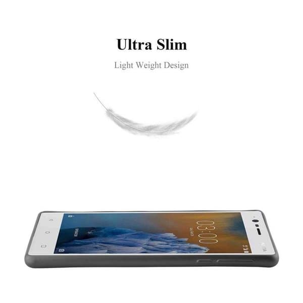 Skyddsskal för Nokia 3 2017, skyddsskal i MATTE DESIGN i METALLIC GRÅ. Grå