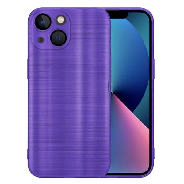 Skal för iPhone 14 PLUS Borstad Lila Kameraskydd Violett