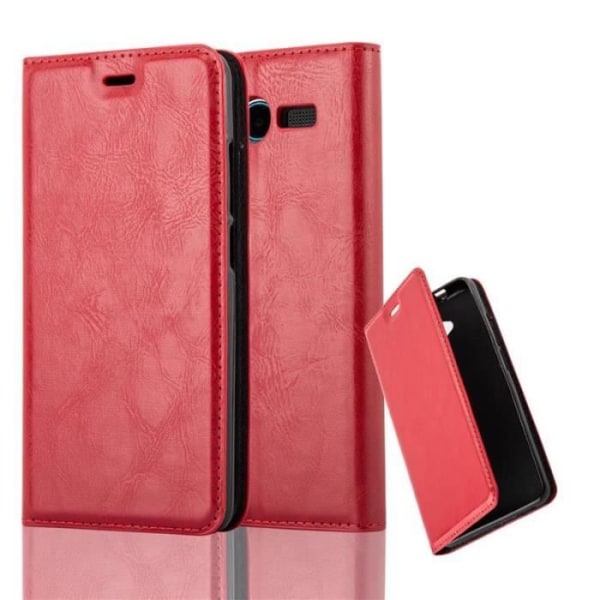 ZTE BLADE L3 Fodral i APPLE RED från Cadorabo (INVISIBLE MAGNETIC CLOSURE Design) Helt skyddsfodral med flip flik