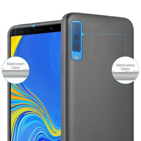 Skyddsfodral för Samsung Galaxy A7 2018 Skyddsfodral i METALLISKT GRÅ Matt Design Grå