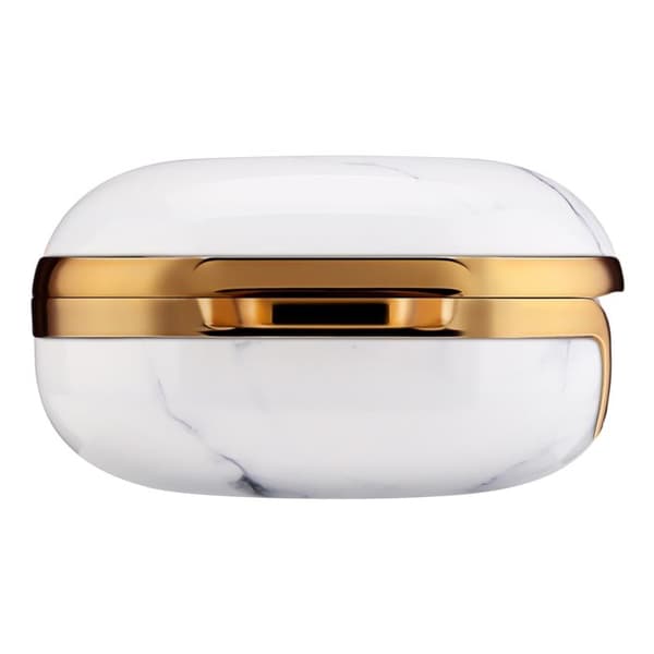 Fodral kompatibelt med Samsung Galaxy Buds PRO / LIVE / Buds 2 - Vit Marmor Design - Bärbart skyddsfodral för hörlurar Vit