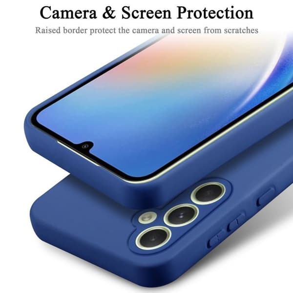Skyddande stötsäker skal för Samsung Galaxy A34 5G i LIQUID BLUE Blå