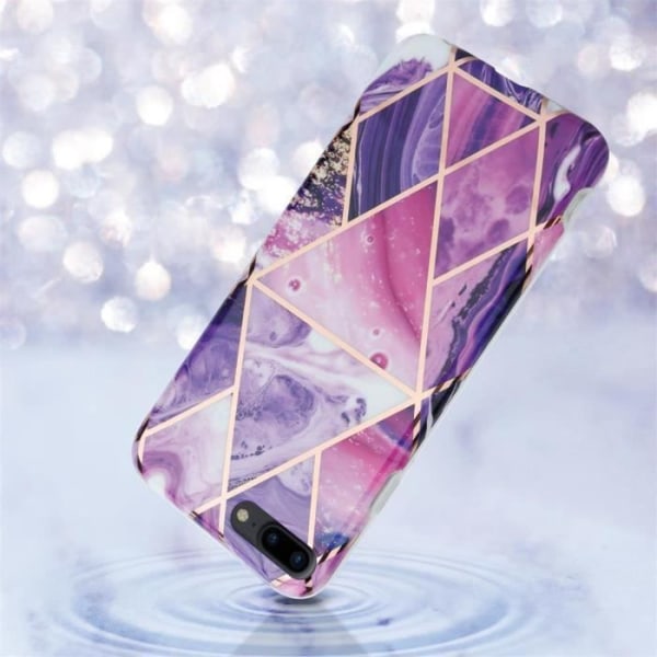 Etui för iPhone 7/8 Plus - CADORABO - Marmor Våg Lila - Silikon TPU - Mjuk Skydd - 0.5 mm Lila