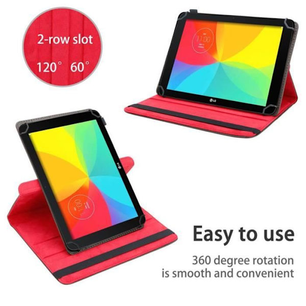 Coque för LG G Pad 2 (10.1 tum) Etui i BRUNT Hölster Fodral Skydd 360 grader konstläder Plånbok Wallet kastanj