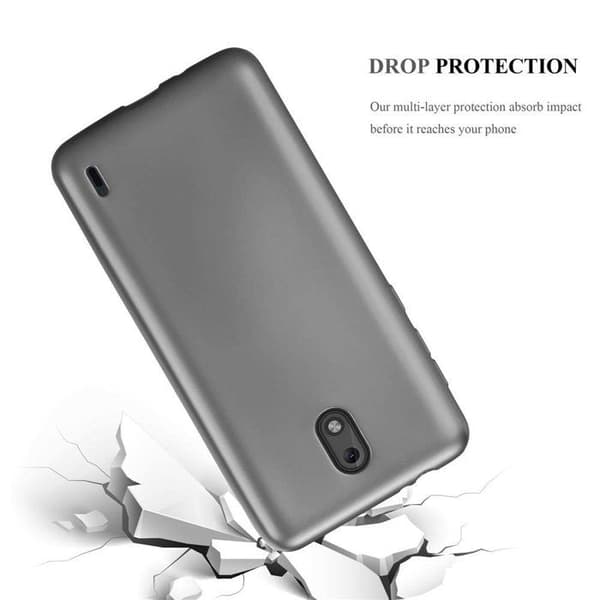 Skyddsskal för Nokia 2 2017 Skyddsskal i MATTS GRÅ METALLISK design Grå