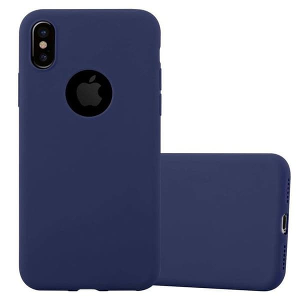 iPhone XS MAX CANDY MÖRKBLEU Skydd Antichock Silikon Blå