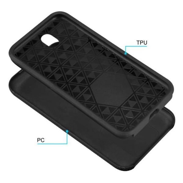 Coque - CADORABO - Samsung Galaxy J5 2017 - Hybridskydd - Rätt yta - Triangulär design NOIR DAHLIA