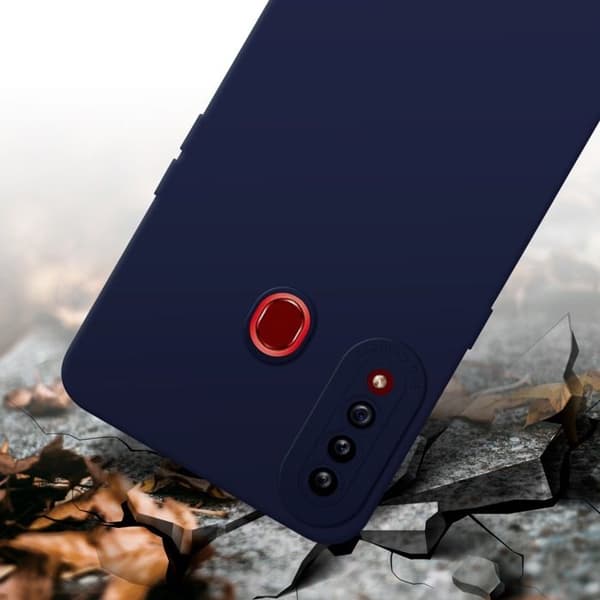 Skyddsfodral för Samsung Galaxy A20s i MÖRKBLA FLYTANDE Antichock Blå