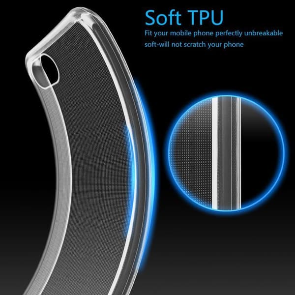 Transparent stötsäker silikonfodral för iPhone SE4 Vit