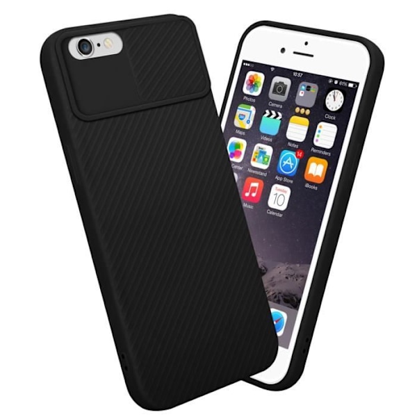 Fodral för Apple iPhone 6 PLUS / 6S PLUS Fodral i Candy Black Silikon TPU Fodral Skal och kameraskydd Svart