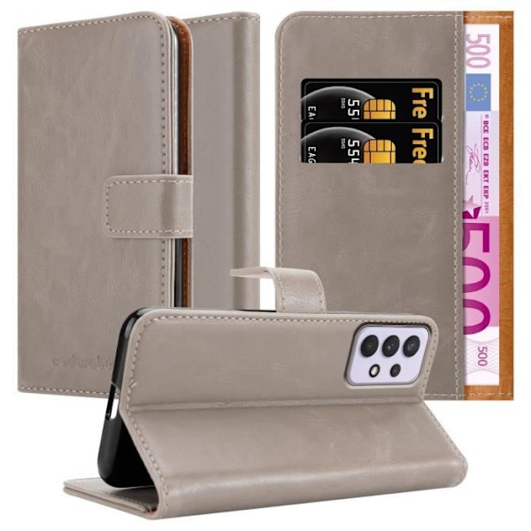 Cadorabo Fodral för Samsung Galaxy A33 5G i CAPPUCINO BRUNT Skyddsfodral Stativfunktion Marrone Cappuccino