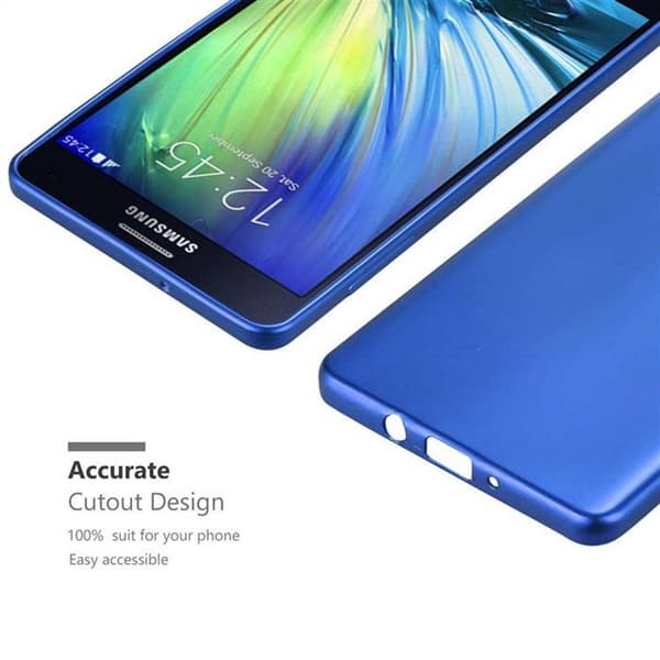 Skyddsfodral för Samsung Galaxy A7 2015 Skyddsfodral i MATTE METALLISKT BLÅTT Design Blå