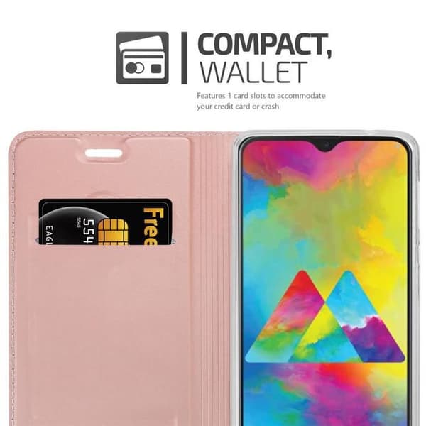Flipfodral för Samsung Galaxy M21 / M30s Etui i CLASSY GULD ROSÉ Plånbok Stötsäker Ros