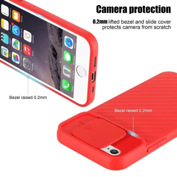 Coque - CADORABO - iPhone 6 / 6S - Silikon TPU - Skydd för kamera - Tunn och lätt design Röd